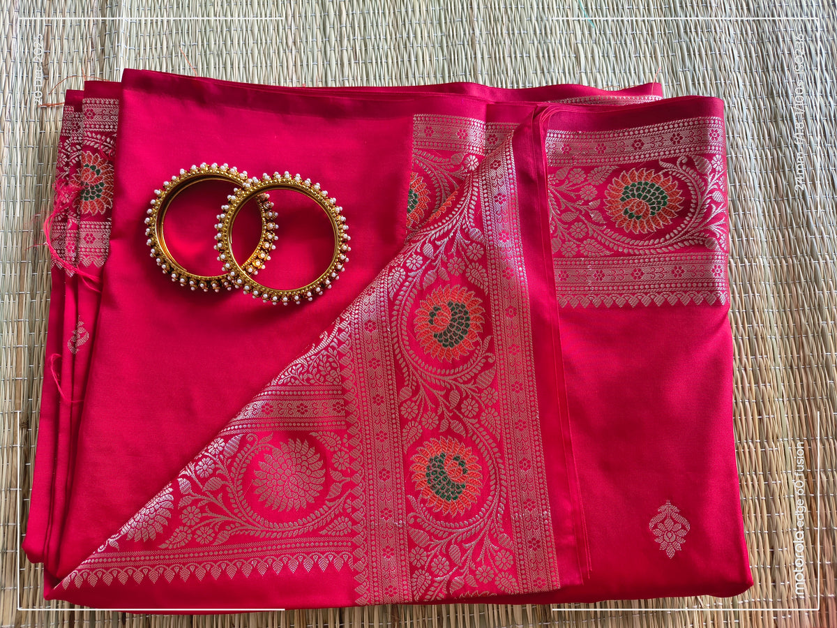 Red Banarasi Soft Silk
