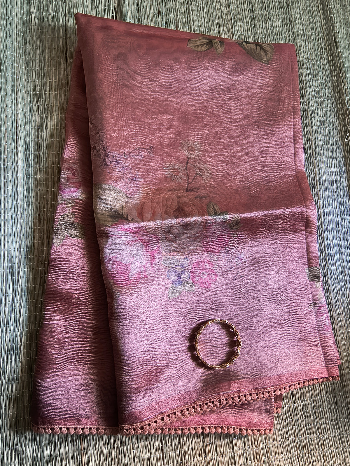 Digital Print Crush Tissue - Bronz color