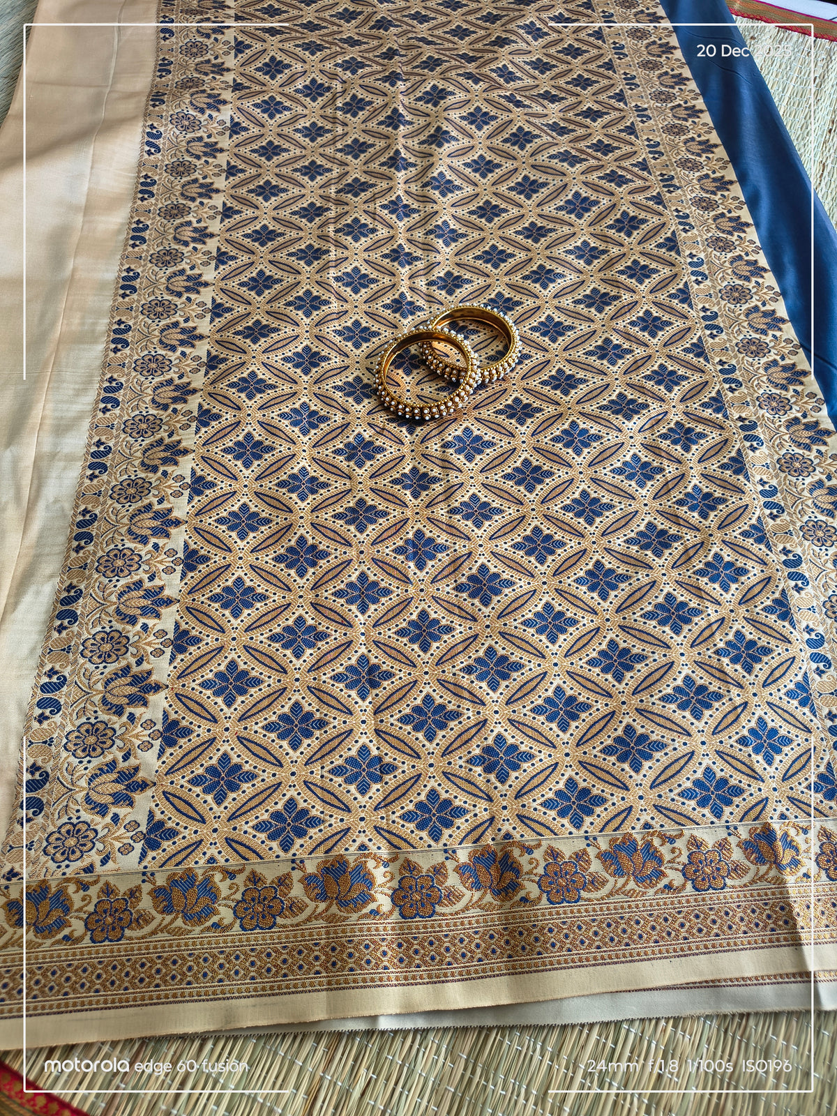 Navy blue Soft Silk