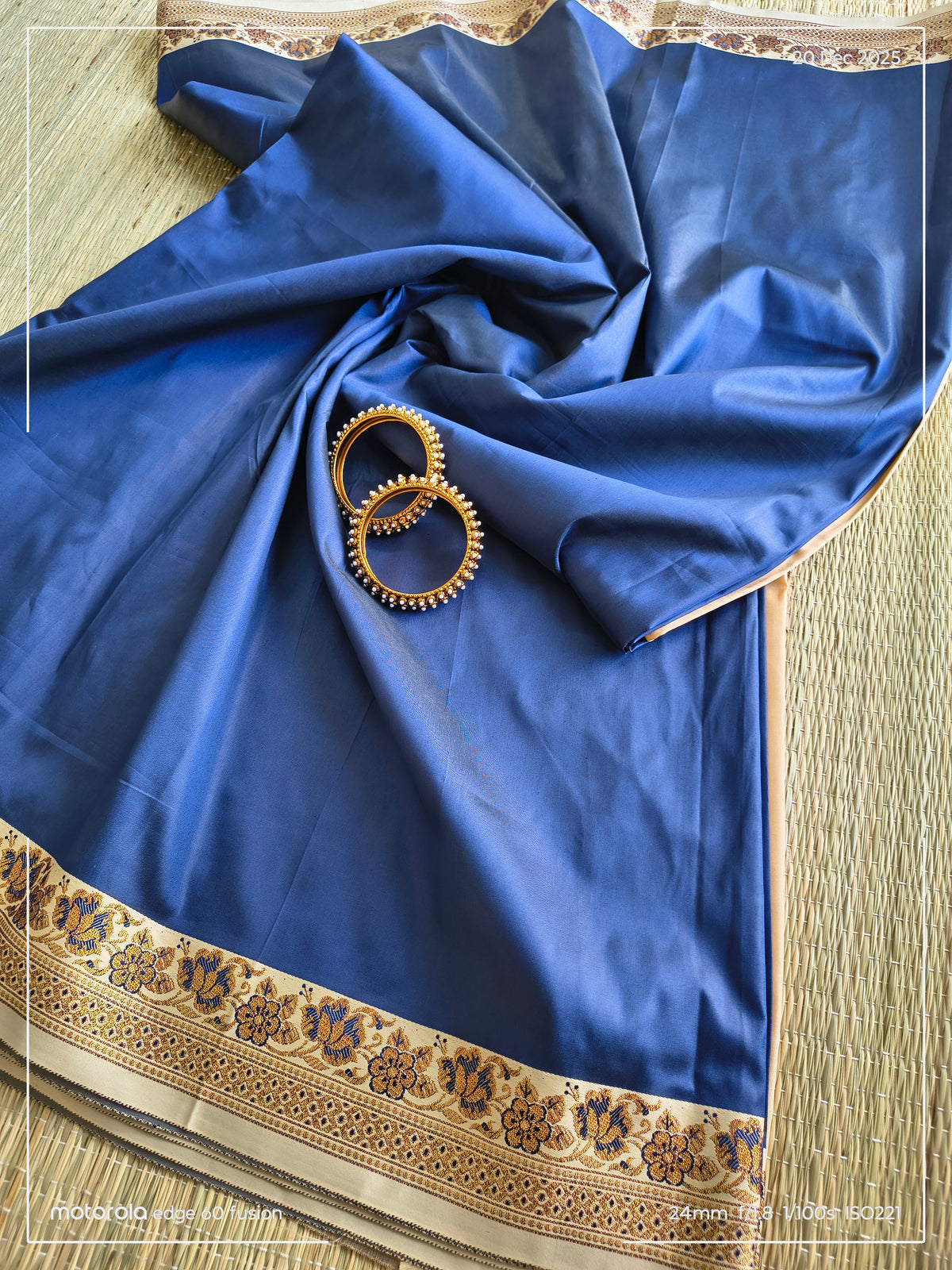 Navy blue Soft Silk