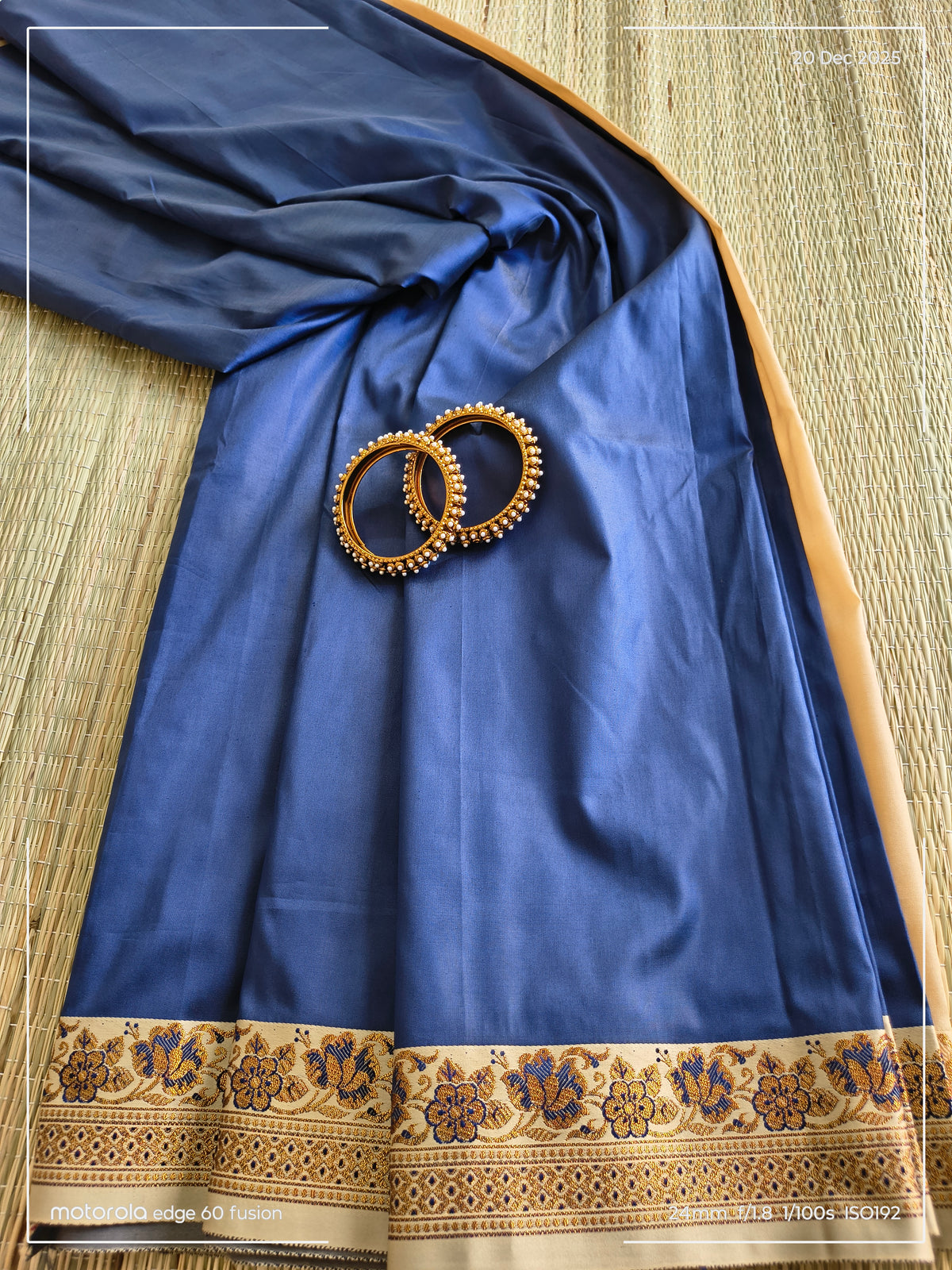 Navy blue Soft Silk
