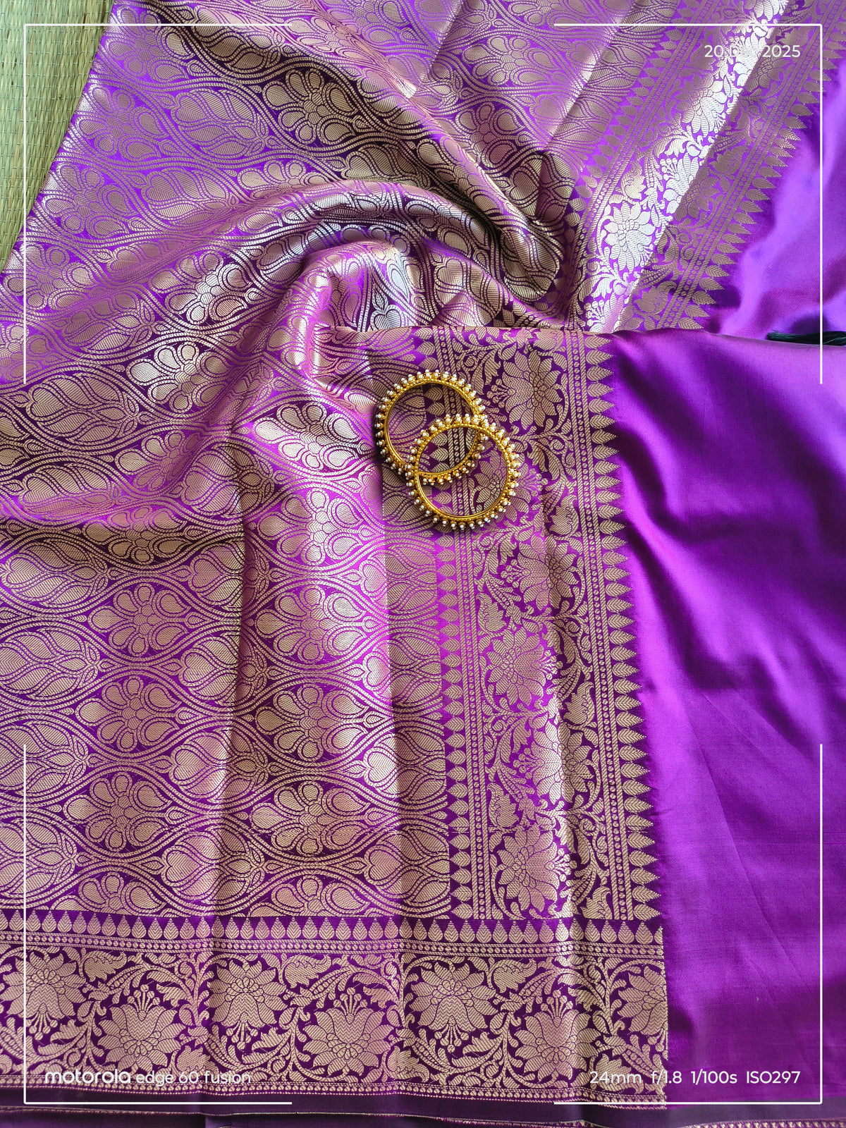 Purple Banarasi Soft Silk