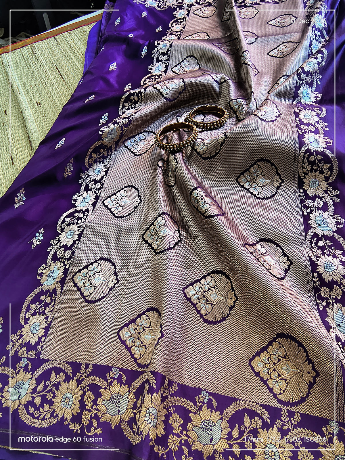 Purple Mashru Silk