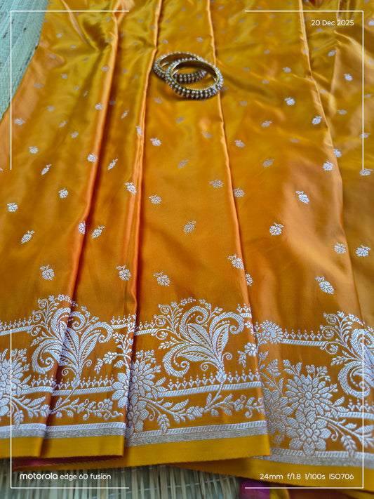 Golden Yellow Mashru Silk