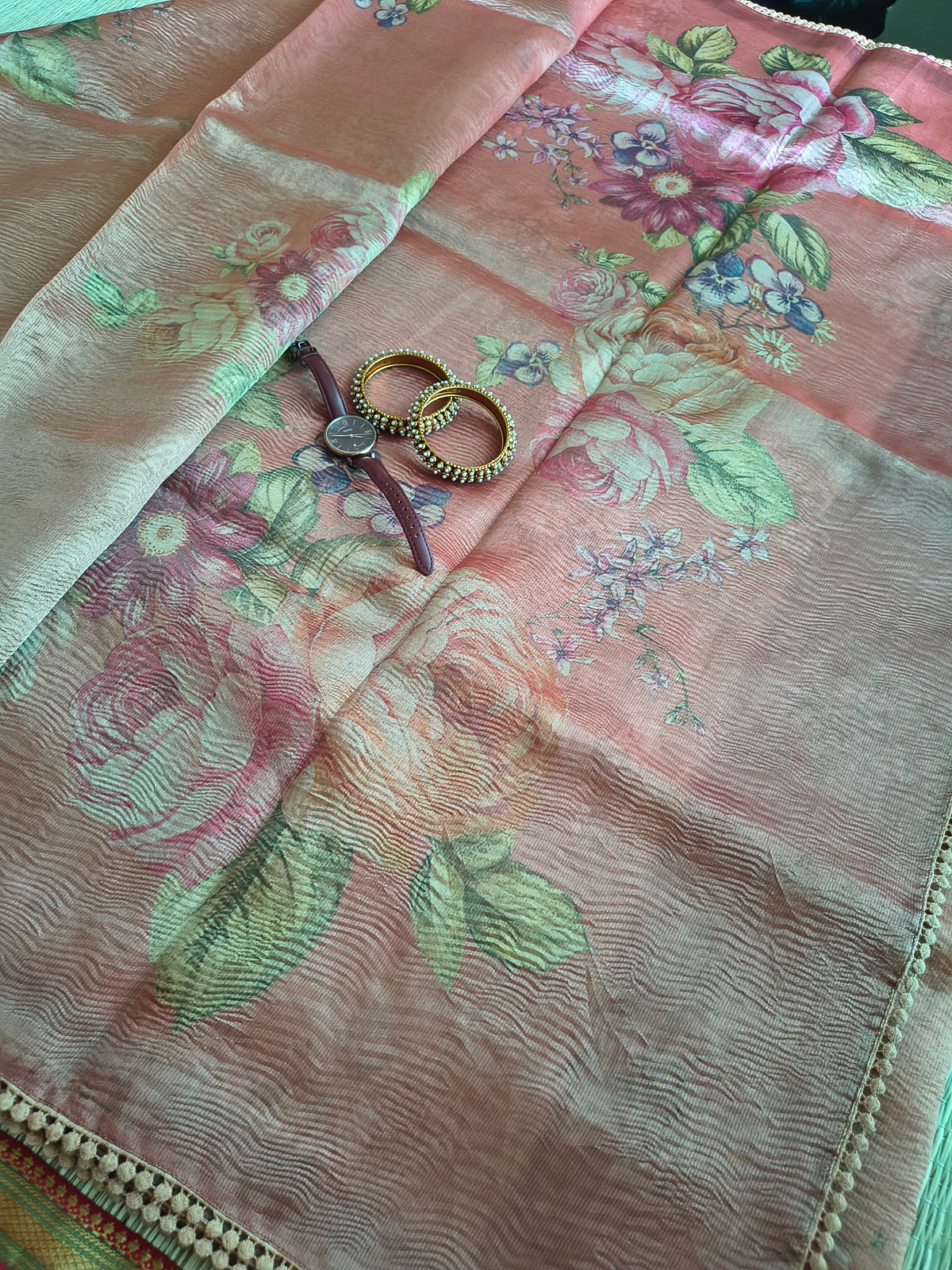 Digital Print Crush Tissue - Bronz color