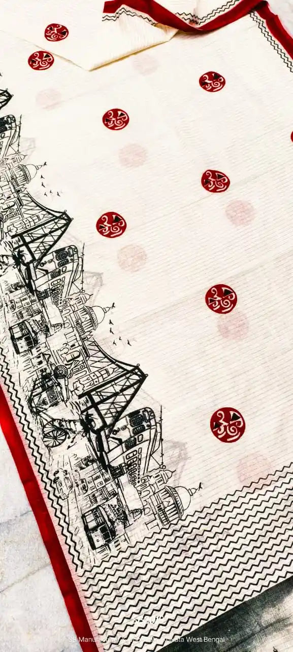 Red border Dhonekhali Taant