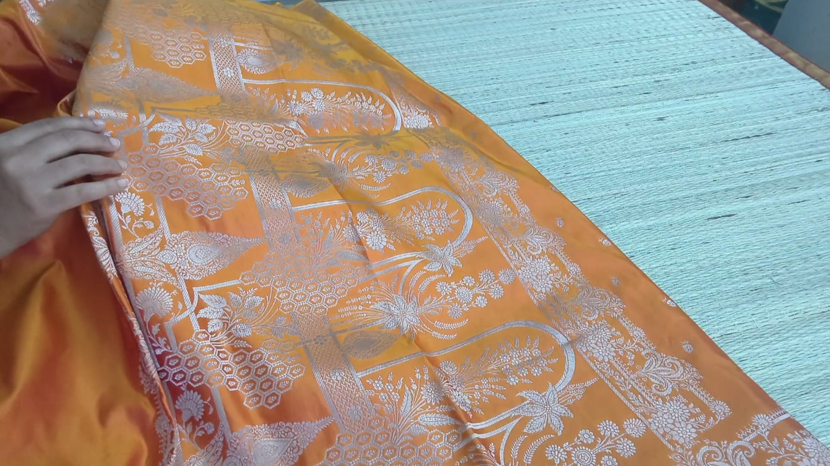 Golden Yellow Mashru Silk